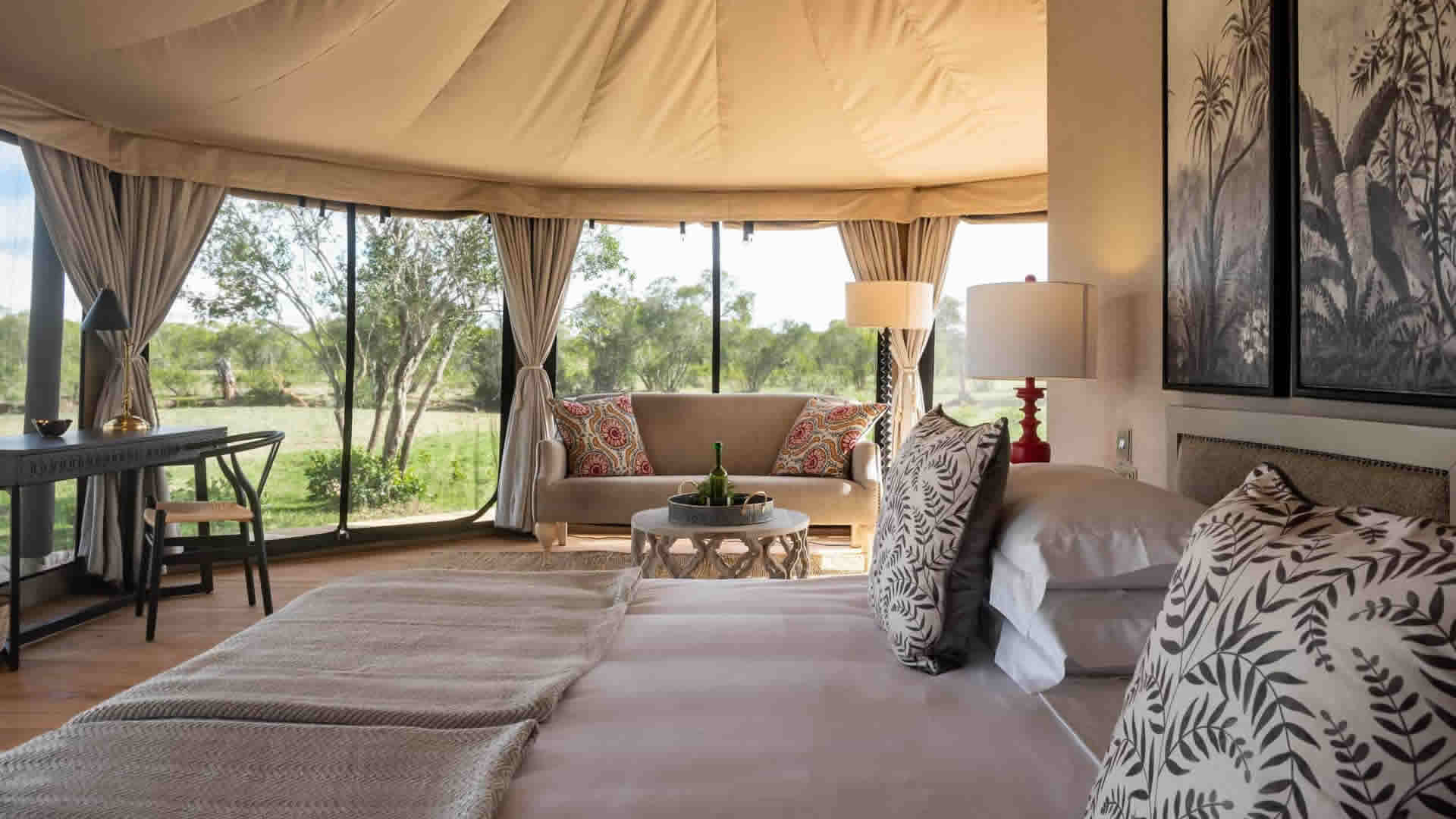 The River Camp Ol Pejeta riverside tented camp with conservancy views near Nanyuki